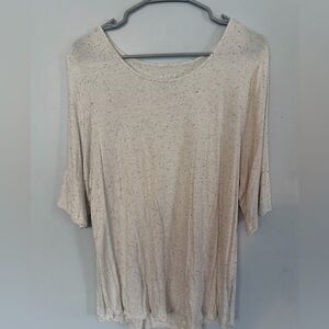 Apt. 9 Off White Speckle Short Sleeve Tee